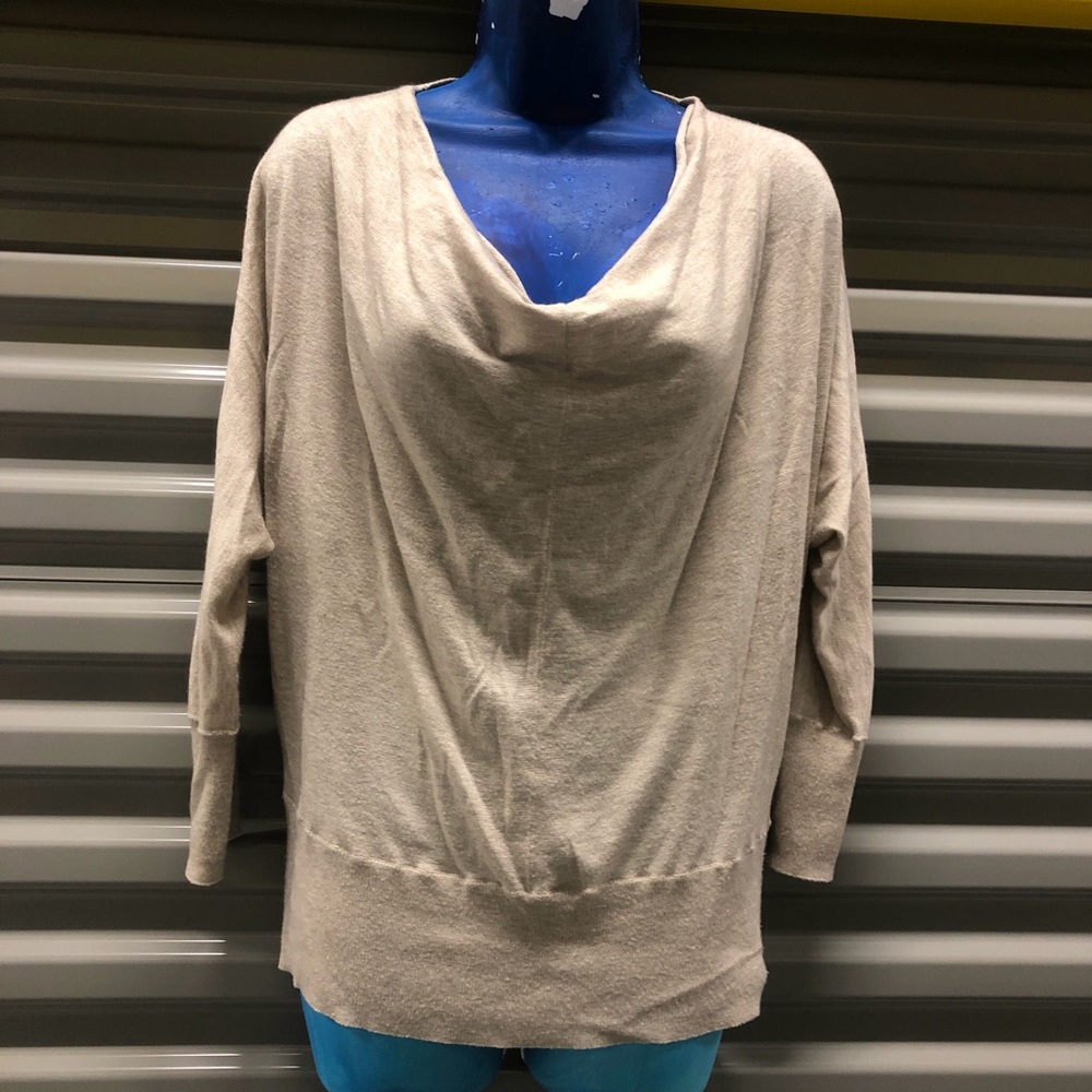 Loft khaki wool blend top